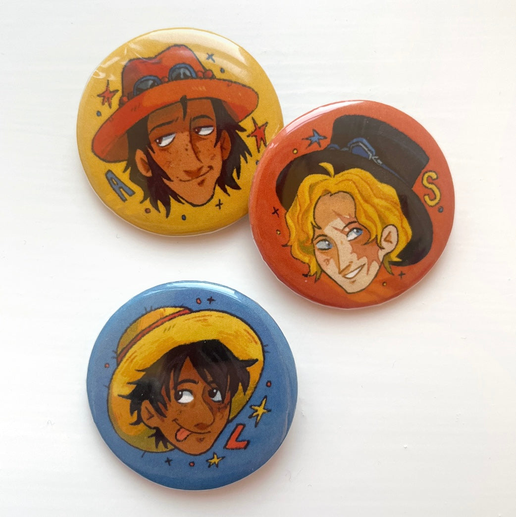 One Piece ASL Button Set