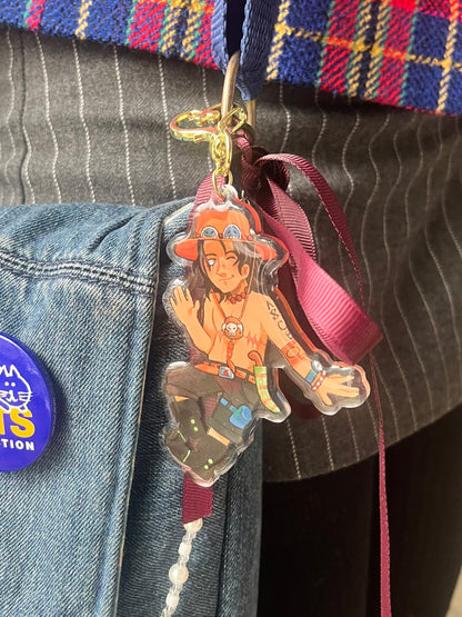 One Piece Ace Acrylic Keychain