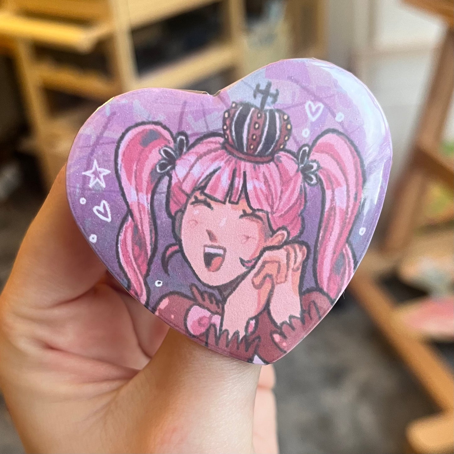 One Piece Perona Heart Button