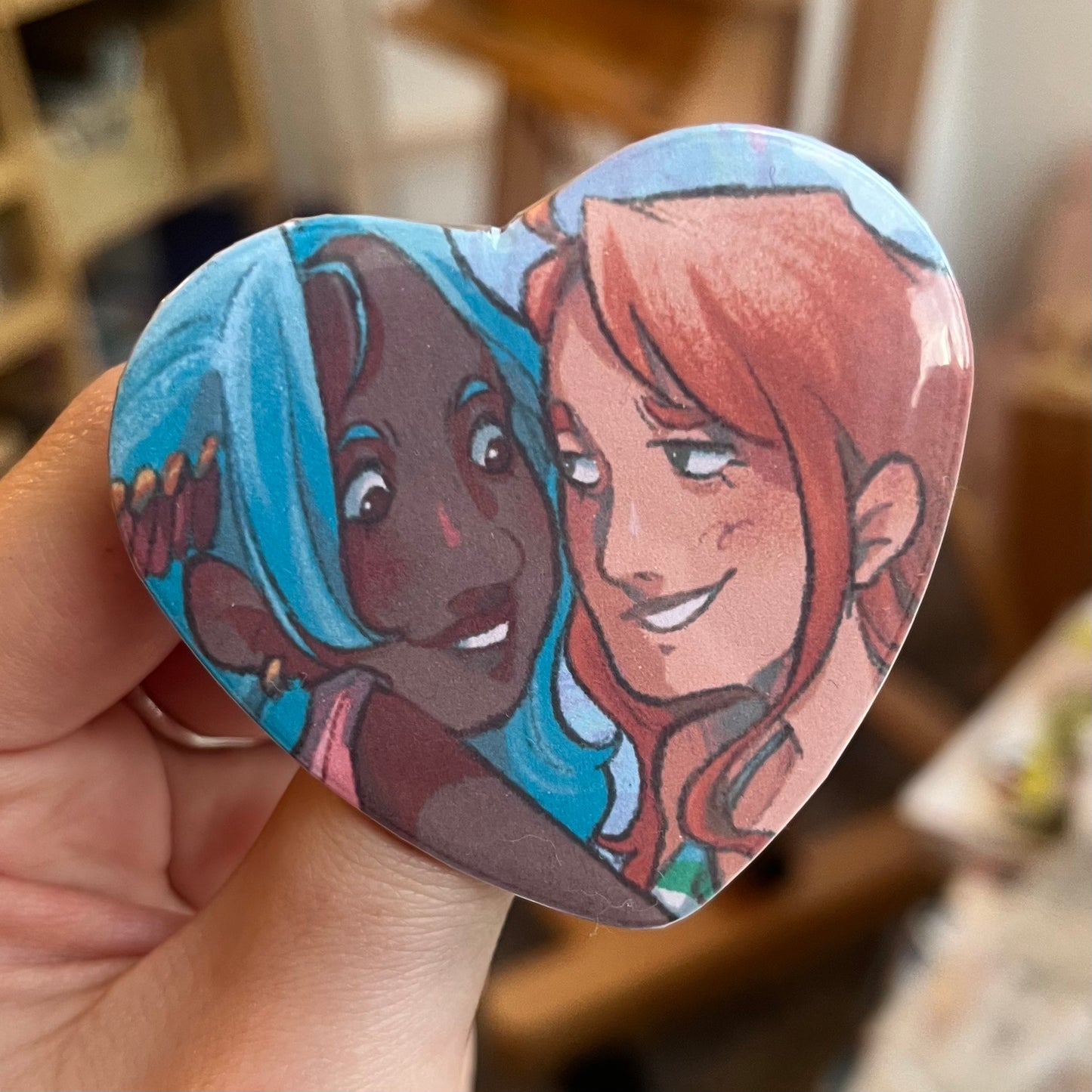 One Piece Namivivi Heart Button