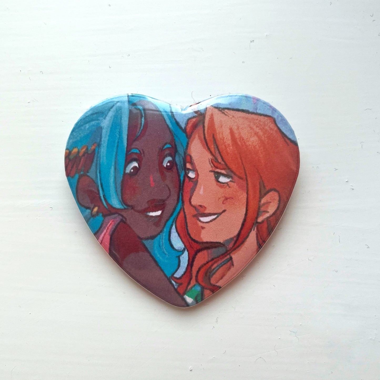 One Piece Namivivi Heart Button