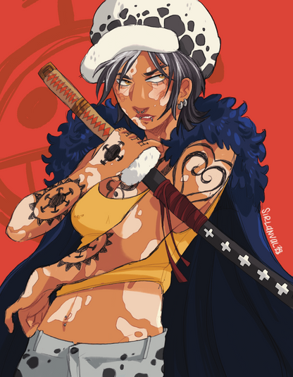 One Piece Fem Law Print