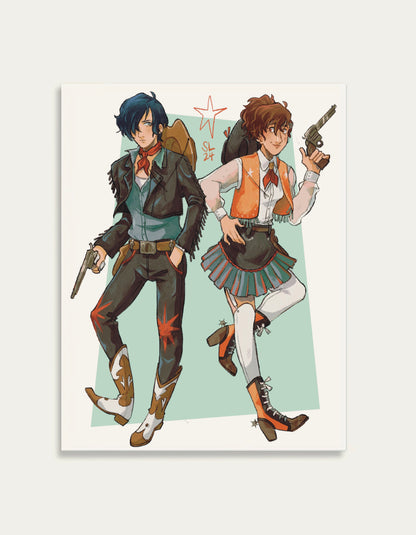 Persona 3 Protagonists Cowboys Print